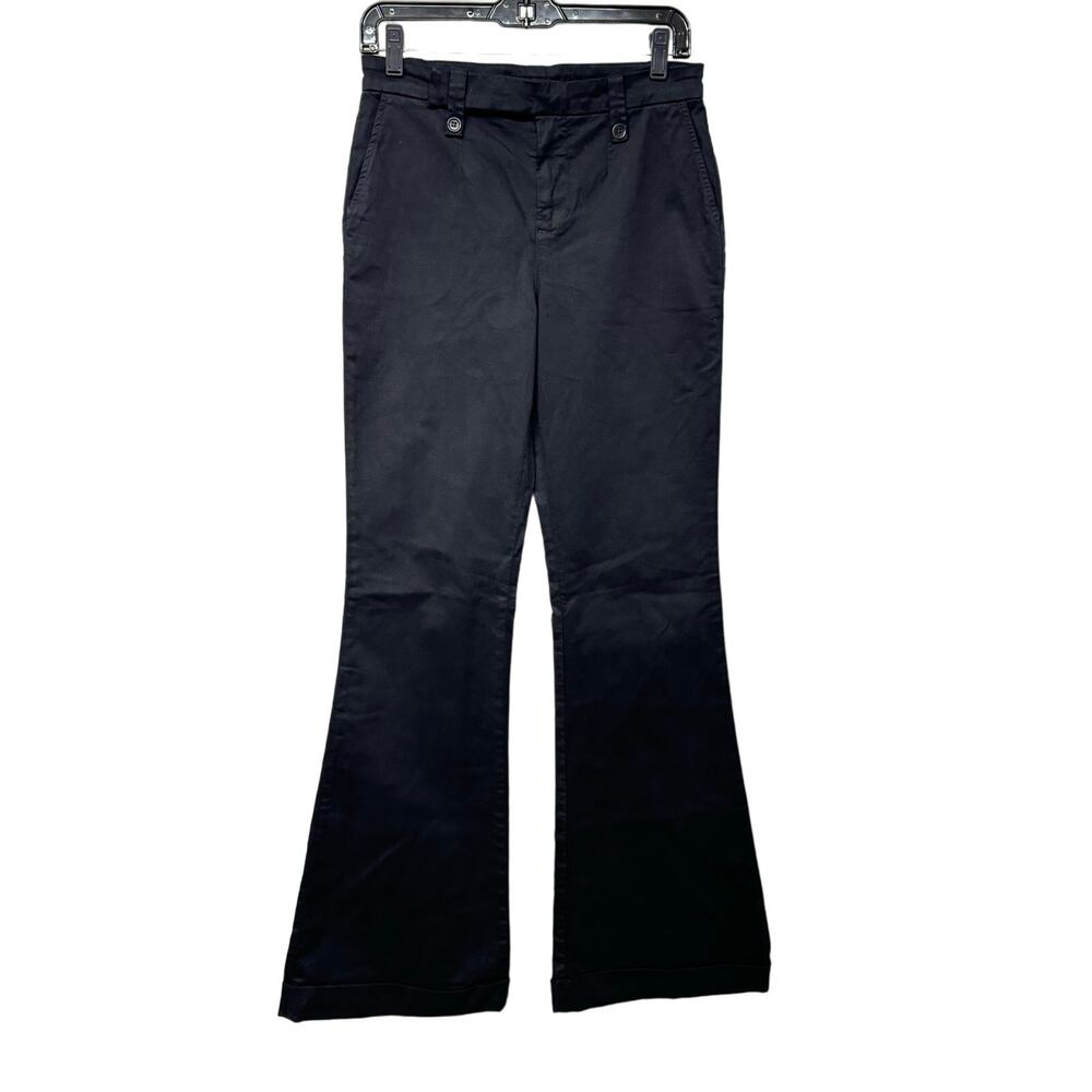 J Brand Womens Black High Waist Wide Leg Flare Stretch Pants Size 27 Sty 2545K